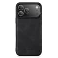 DG.MING iPhone 18 Pro Max / 17 Pro Max Case with PU-Leather - Black