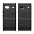 Miniatyrbild 2 av 6: Carbon Case Flexibelt Skal Google Pixel 7a - Svart