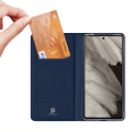 Miniatyrbild 3 av 5: Dux Ducis Skin Pro Magnetisk Flip Fodral med Korthållare Google Pixel 7a - Blå