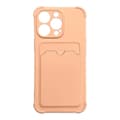 Card Case Skal med Korthållare iPhone 12 Pro - Rosa