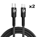 Miniatyrbild 1 av 5: Wozinsky USB C Till Lightning Kabel 2m - Svart (2-pack)