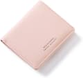 Damplånböcker Liten Bifold Läderficka Plånbok Dam Mini Kort Plånbok (rosa)