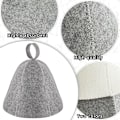 Miniatyrbild 4 av 6: 6 st Filt Duschmössa Bastu Svett Ångbads Mössa Enkel Grå Absorberande Mössa Hög Elasticitet Värmebeständig Filtmössa