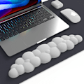 Miniatyrbild 5 av 11: Moln Handledsstöd Combo Mus Handledsstödsdyna Ergonomisk smärtlindring Söt skrivbordstillbehör Halkfritt set White