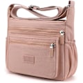 Miniatyrbild 2 av 5: Mode Messenger Bag Dam Crossbody Bag Axelväska Flickväska Handväskor Axelremsväska Många fickor Rymlig sidoväska För Travelingrosa