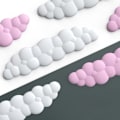 Miniatyrbild 6 av 11: Moln Handledsstöd Combo Mus Handledsstödsdyna Ergonomisk smärtlindring Söt skrivbordstillbehör Halkfritt set White