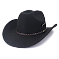 Miniatyrbild 1 av 5: Cowboyhatt kvinnor män westernhatt bred brätte rem