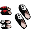Miniatyrbild 10 av 10: Ghost face Tofflor Pumpa Tofflor Halloween Tofflor VIT 8 vit 8 white