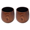 Whiskeyglas i træ, sæt (2 stk.) - Forkullet Old Fashioned glas til mænd, Premium drikkeglas til whiskeyentusiaster 2pcs