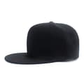 Miniatyrbillede 2 af 4: Sort snapback-kasket med spænde, sort black one size