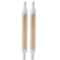 2 Pcs R7S 98LED Bulb Double Socket 118mm Dimmable Floodlight Lamp Accessory Warm White 200-240V