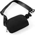 Unisex Mini Bältesväska med Justerbar Rem Liten Midjeväska för black