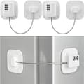 2-pack Kylskåpslås - Kombinationslås för kylskåp, vit white