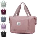 Large Foldable Travel Bag, Lightweight and Waterproof Carry-on Bag with Fixed Strap, Dry and Wet Separation Foldable Travel pink