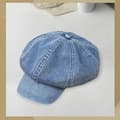 Miniatyrbilde 4 av 5: Nyhet guttecaps dame flat caps vintage myk 8 paneler åttekantet hatt Ca light blue