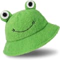 Plys Frø Hat - Grøn Sammenfoldelig Bucket Hat Til Efterår Og Vinter