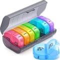 Weekly Pill Organizer, with 7 Detachable Pill Boxes, Large Storage for Medicine, Vitamins, and Fish Oils