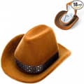 Kreativ Cowboyhatt Smyckeskrin Premium Mode Sammet Ringbox Western