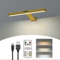 Wireless Picture Light, Rechargeable with Remote Control, 300 LM Artificial Lighting with Battery, Magnetic Wall Lamp with 3 Modes