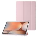 Fodral for Samsung Galaxy Tab S10 Ultra Tri-Fold Ställ Läder+TPU+Akryl Klar Baksida Tablet Beskyttelse