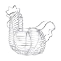 Miniatyrbilde 1 av 5: Metalltråd Eggkurver For Egg, Kyllingformet Eggstativ, Rustikk Runde Kurver Samling Egg Med