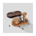 Miniatyrbillede 2 af 5: Trækaffefilter Tamperholder Træ Espresso Tamper Mat Stativ Tamper Station Træbase Espres