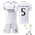 Miniatyrbilde 1 av 3: 2425 Real Madrid fotballdrakt Bellingham draktsett med sokker XS(160-165cm)