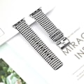 Miniatyrbillede 1 af 4: Sort hvid canvas urrem Udskiftning Kompatibel til Apple Watch IWatch 1/2/3/4