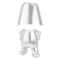 Miniatyrbillede 1 af 5: Sengelamper, Gul Thinker Lampe Bordlampe Ledningsfri Genopladelig Bærbar Dekorativ Natbordlampe Med Usb Opladning -ge silver C