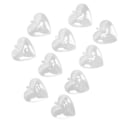 Miniatyrbilde 3 av 4: 2023 5 transparente hjerteformede kuler i plast til dekorasjon
