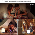 Miniatyrbild 3 av 4: Touch Wake Up Night Light med soluppgångssimulering väckarklocka, 3-vägs dimbar varmvit sänglampa -ES