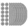 Miniatyrbilde 1 av 5: Moppeputer Refill for Roborock S8 MaxV Ultra / S8 Max Ultra Robotstøvsuger, Doble Soniske Vibrasjonsmoduler, Kantmoppeputer