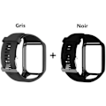 Miniatyrbillede 1 af 4: 2 stk Sort+Grå erstatningsrem til TomTom Spark Spark 3 Runner 2 3 Golfur 2 GPS