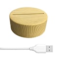 Miniatyrbild 1 av 5: Ljussockel för Kristall Träbelyst Bas Stativ LED-lampor Displaybas Raw wood colour