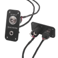 Miniatyrbild 4 av 4: Electric Violin Pickup Piezo Preamp Tillbehör med Active Tone System Mässing -HG Black