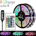 Miniatyrbilde 2 av 5: 20m LED-lys Bluetooth RGB-lys LED-stripe med 44-knappers fjernkontroll Musikk-synkronisering Fargeskiftende LED-stemningsstripe Fule53 -ES 25M Full Set 5050 24Key IR USB