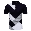Miniatyrbilde 1 av 2: Herre polo skjorte golf Casual sommer topper med korte ermer Navy Blue 3XL