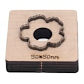 Miniatyrbillede 1 af 5: Blomsterformet skærestans i legeret stål, hul stansestempel, skæreværktøj til læder, stansestempel med træplade