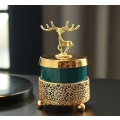 Miniatyrbilde 5 av 5: Askebegre askebeger med lokk dekorasjon stue elg gullramme smaragd keramisk askebeger jul gi -ES