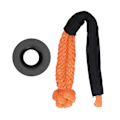 Miniatyrbillede 2 af 5: Recovery Ring Winch Rope Set Aluminiumlegering Nylon Reb Soft Shackle Recovery Ring Kit til Køretøjsredning Sort