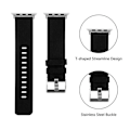 Miniatyrbillede 1 af 4: Sort Canvas Urremærke til Apple Watch IWatch 1/2/3/4