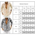 Miniatyrbilde 2 av 2: Hvit skjorte for menn med reverskrage, lang erme, striper og knapper Grey XL