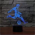 Miniatyrbillede 4 af 4: 3D LED Bordlampe Børneværelse Sengelampe Sove Spil Fodbold Berøring USB Hjem Dekoration Fodboldspiller Natlys -h