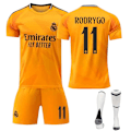 Miniatyrbild 1 av 3: 2425 Real Madrid borta fotbollströja Rodrigo tröja med strumpor S(165-170cm)
