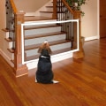 Miniatyrbild 3 av 4: Hundstaket Inomhus Isolation Gate Bärbar Säkerhet Hopfällbar Infällbar trappa Hundgrind För Katt White 28.3*70.9in