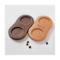Miniatyrbilde 4 av 5: Trekaffe-filtertamperholder i tre, espresso-tampermatte, stativ, tamperstasjon, trebase, espress