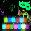 Miniatyrbilde 5 av 5: Glow-in-the-Dark Malingsett Selvlysende Fosforescerende Maling Selvlysende Fargestoff For Vegg Kroppsmaling hg