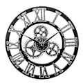 Miniatyrbild 4 av 5: Kreativ Retro Väggklocka Mode Väggklocka Dekorativ Väggklocka med Kugghjul Vardagsrum Väggklocka