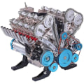 Miniatyrbilde 1 av 2: Miniatyrmodell av åtte-sylindret motor i resin for voksne - byggesett Four Cylinder