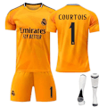 Miniatyrbilde 1 av 3: 2425 Real Madrid bortefotballdrakt COURTOIS drakt med sokker 26(140-150cm)